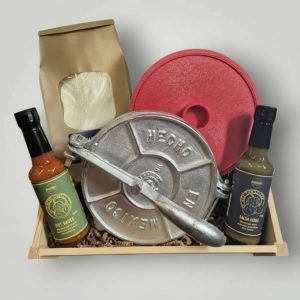 MASA Tortillas Tortilla making kit gift box with hot sauces